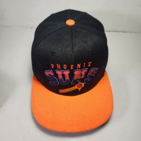 Phoenix Suns Hat Cap Two-tone Black & Orange Hook & Loop Mitchell & Ness NBA - Picture 2 of 11